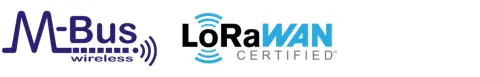 Wireless M-Bus and LoRaWAN Certified Logos